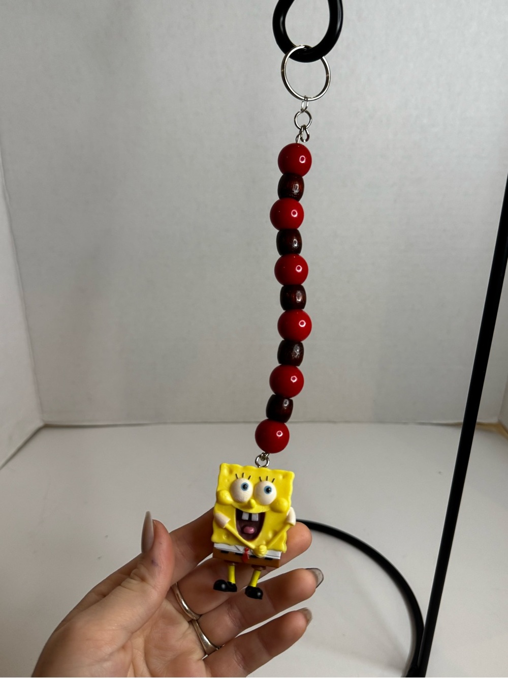 SpongeBob SquarePants Yellow Beaded Keychain for Kids